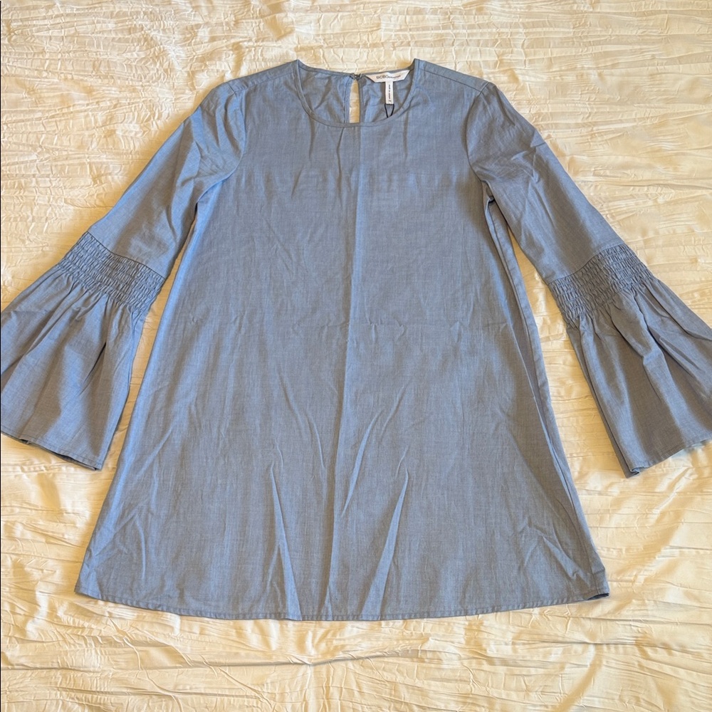 BCBGeneration Light Blue Bell Sleeve Dress
